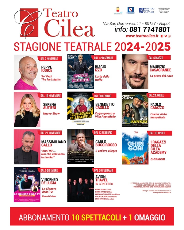 Teatro Cilea Stagione 2024/2025 Abbonamenti